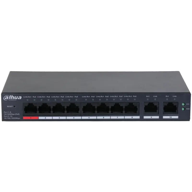 10-портов Cloud POE суич Dahua CS4010-8ET-110