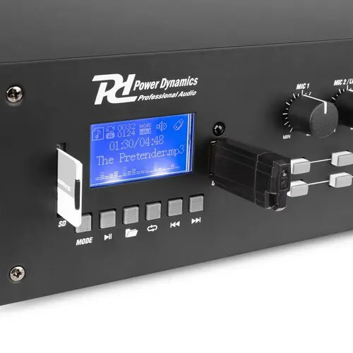 Зонален усилвател за фоново озвучаване, 2x120W, 100V Power Dynamics PRM1202 - Image 4