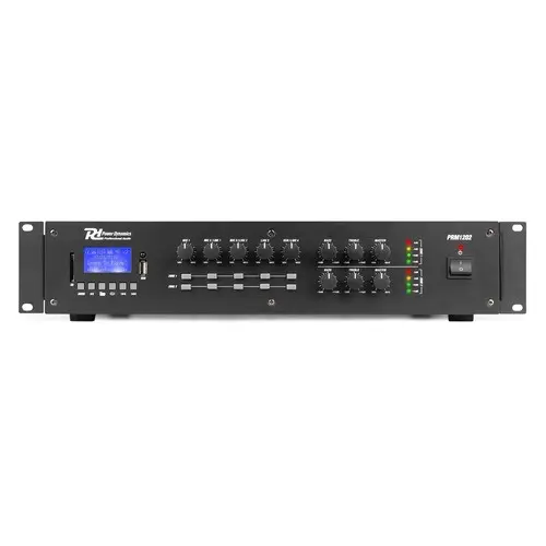 Зонален усилвател за фоново озвучаване, 2x120W, 100V Power Dynamics PRM1202