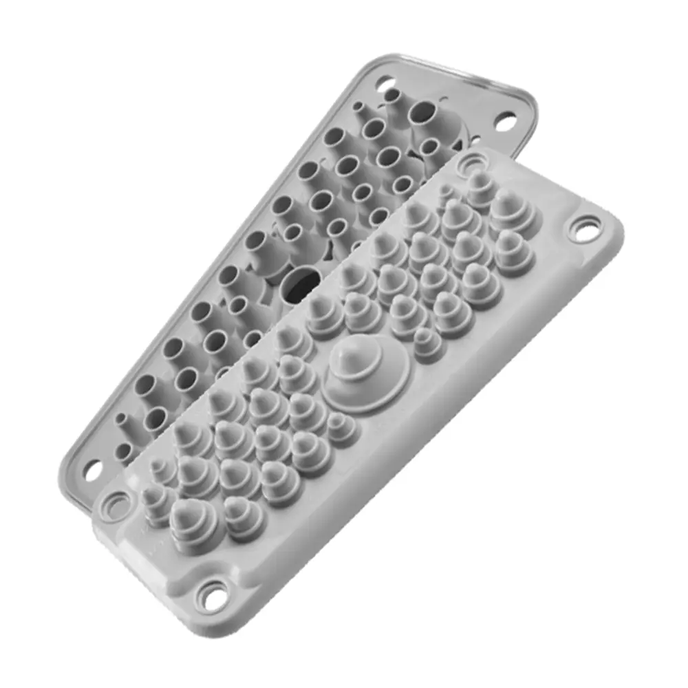 MOREK - Панел с кабелни входове MC35/37 за 37 кабела IP67 сив RAL 7035 MBA1C37G11