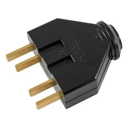 Щепсел 3х16А 380V 3P+N черен Мелоплам
