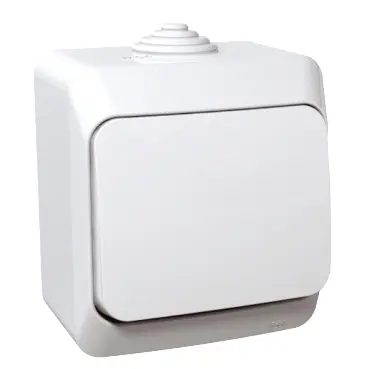 Ключ Бутон IP44 Бял - Schneider Cedar Plus
