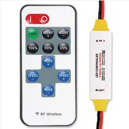 RF контролер Ultralux за едноцветно LED осветление, 10A, 12-24V DC