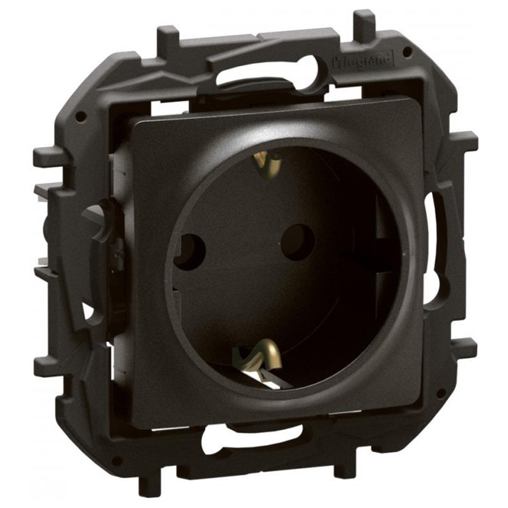 Контакт Legrand Niloe Черен с винтови клеми без ДЗ NP3121BK