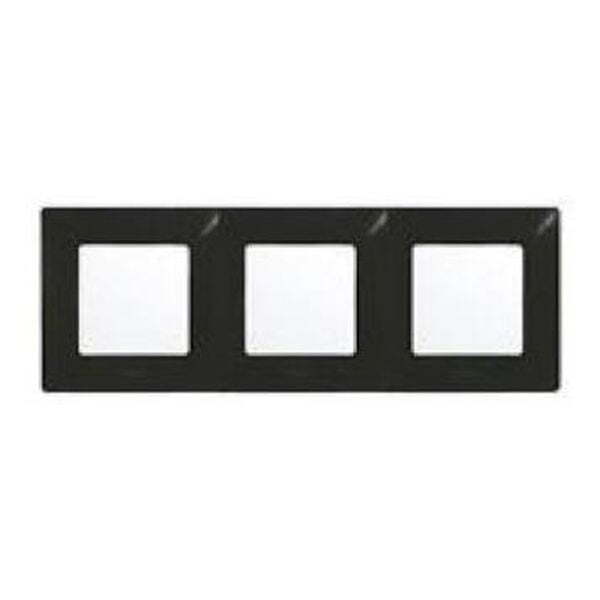 Рамка 3-на, черна  legrand Niloe