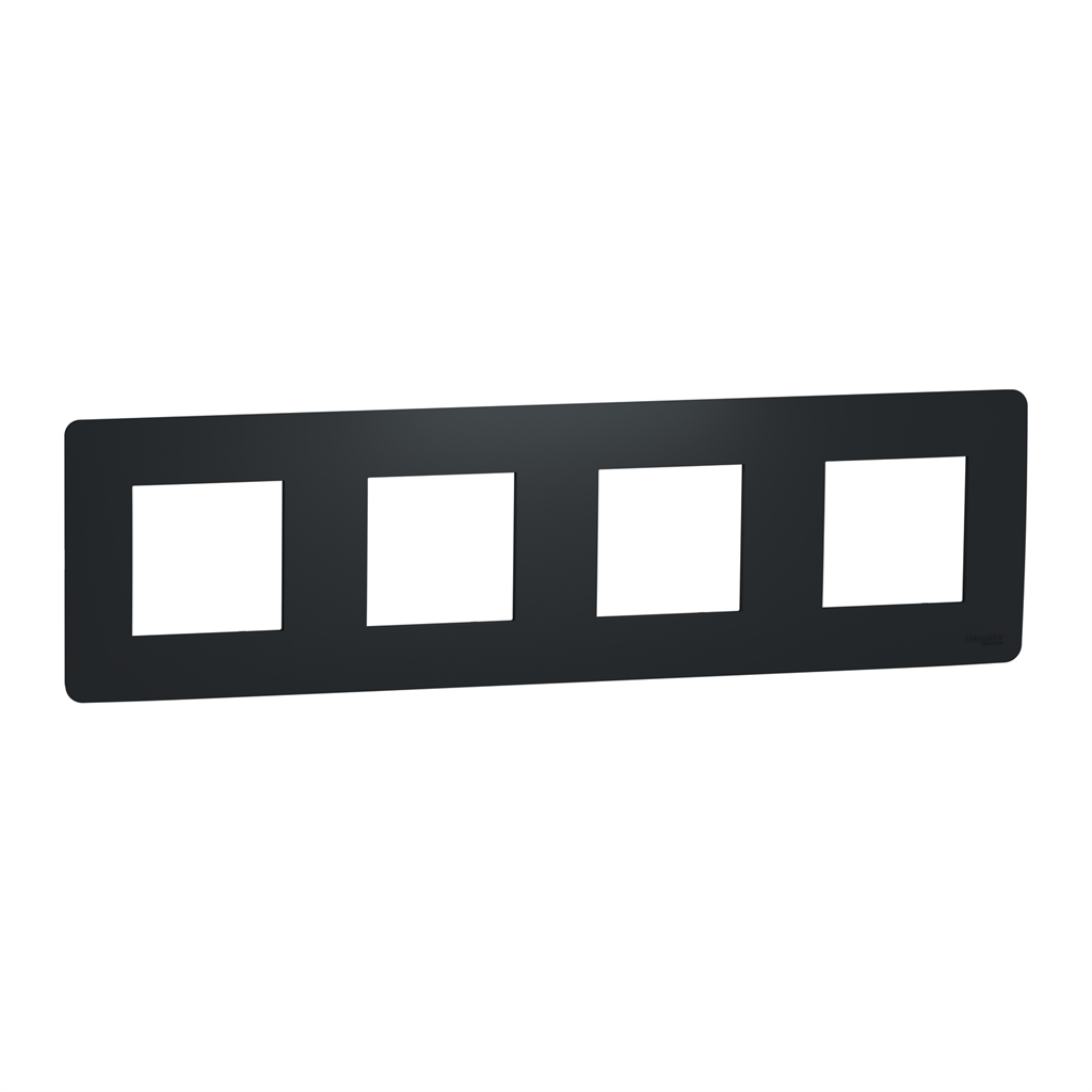 Рамка 4-на Schneider New Unica Studio, Антрацит
