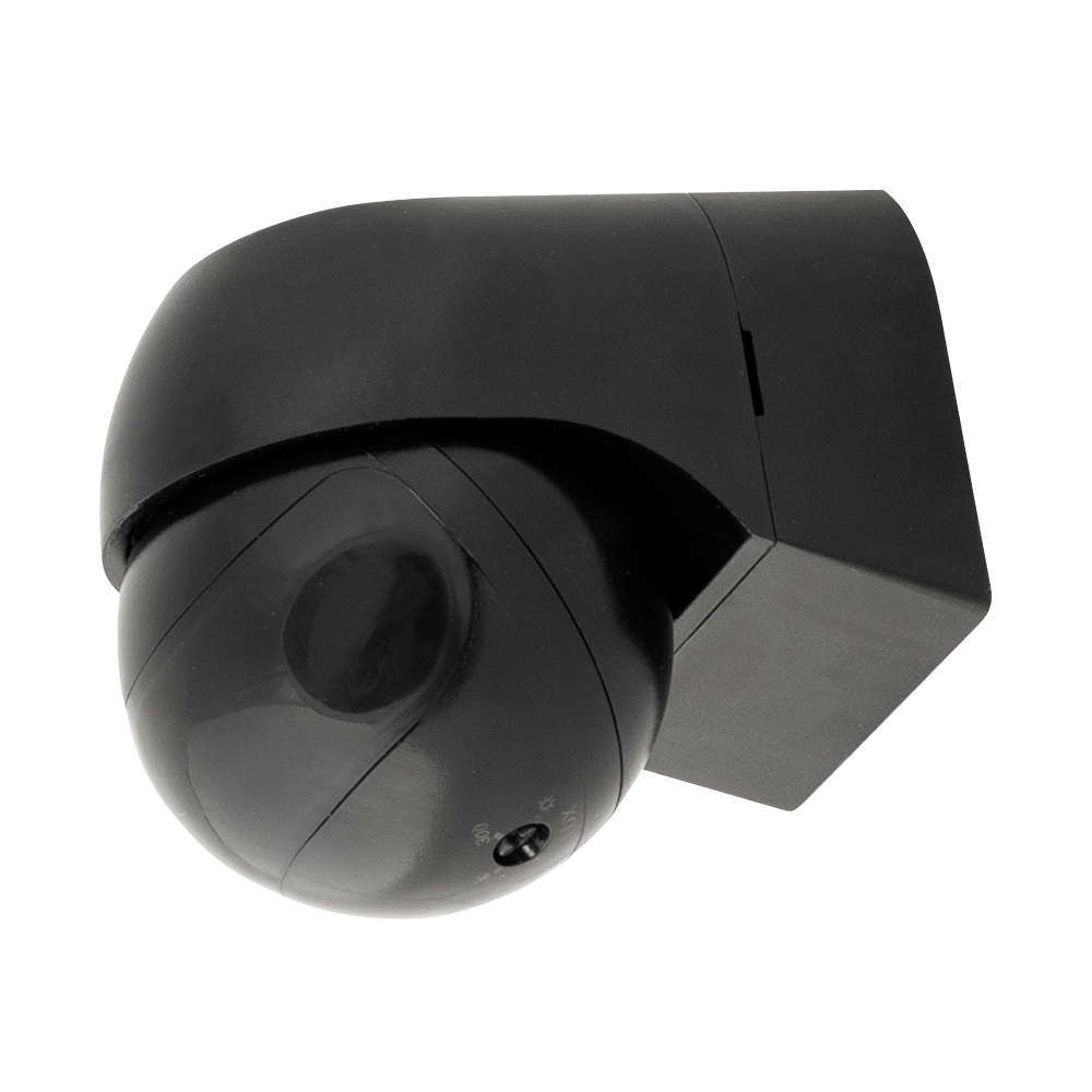 Ultralux PIR сензор за движение за открит монтаж с черна леща 12м, IP44