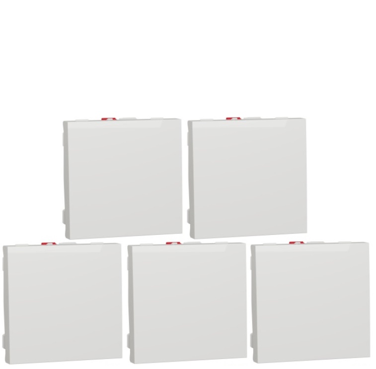 Ключ сх.6 Schneider New Unica бял 10А, без монт. рамка