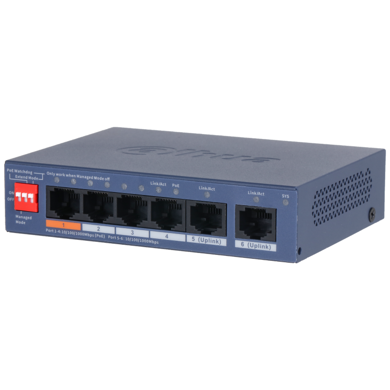 6-портов Cloud POE суич Dahua CS4006-4GT-60