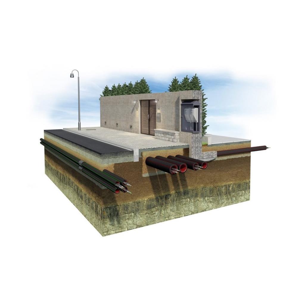 KOUVIDIS - Гофрирана тръба вън. ф50мм вътр. ф40.5мм 450N клас L450, Черен с корда HDPE UV GEOSUB 50м - Image 2